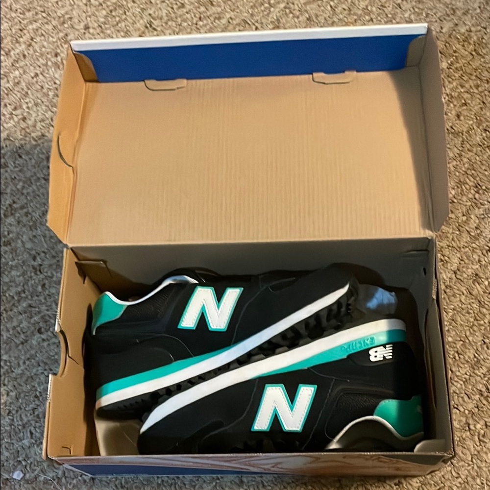 New Balance Black and Teal Athletic Shoes